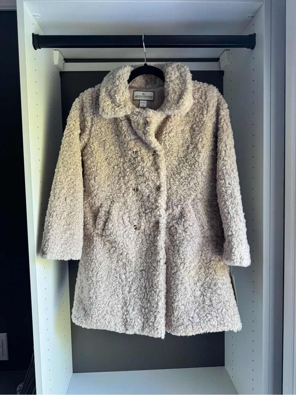 American Widgeon Girls’ Teddy Peacoat (Color Milky) – Size 10